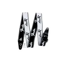 Ремінь для гітари Fender Strap 2" Weighless Running Logo Black/White (229406)