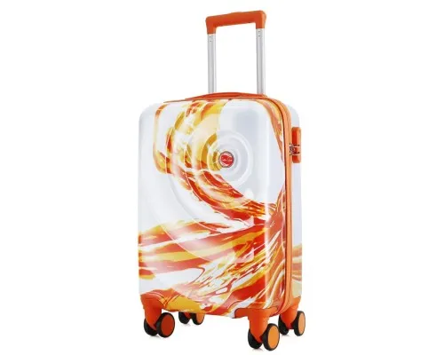 Валіза Semi Line 20" (S) White/Orange Print (T5655-1) (DAS303816)