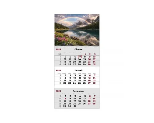 Календар Axent настінний квартальний 2027 р.,1 пр. Mountains 1 (8801-27-4-A)