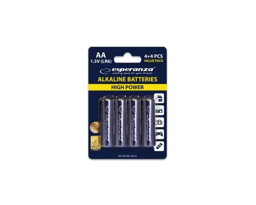 Батарейка Esperanza AA LR6 Alkaline * 8 (EZB103)