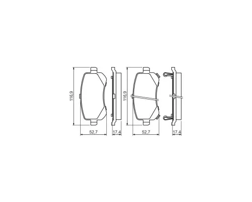 Гальмівні колодки Bosch 0 986 494 496