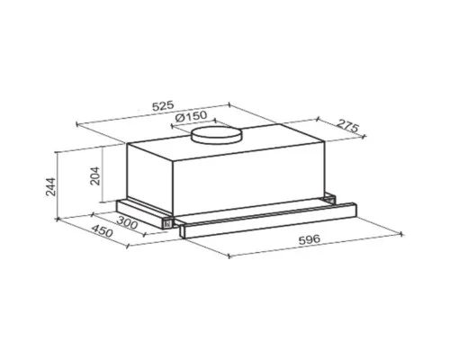 Витяжка кухонна GRANADO Telde 603-1200 inox (GCH336477)