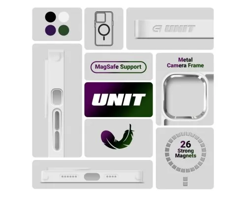 Чохол до мобільного телефона Armorstandart Unit MagSafe Apple iPhone 13 Pro Max Matte Clear Silver (ARM70461)