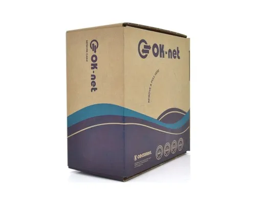 Кабель мережевий OK-Net FTP cat.5e, 305м (F/UTP-cat.5E-SL) (КПВЭ-ВП (100) 4*2*0,46)