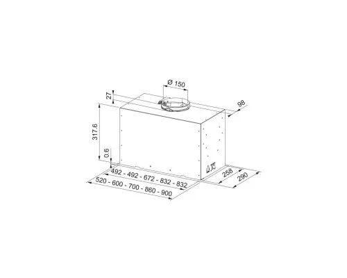 Витяжка кухонна Franke Box Flush Basic FBFE LG A52 (305.0729.554)