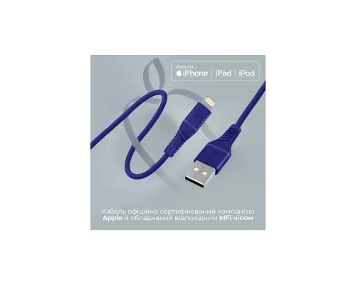 Дата кабель USB 2.0 AM to Lightning 1.2m blue Promate (powerline-ai120.blue)