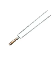 Шампур Metalzavod Подвійний 630х12х3мм ретро (DBL-SHMP-DR-630x12x3-RT)