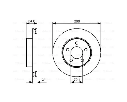 Гальмівний диск Bosch 0 986 479 461