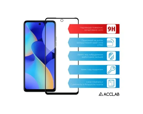 Скло захисне ACCLAB Full Glue Tecno Spark 10 Pro (1283126580567)