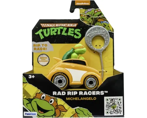 Ігровий набір Funrise TMNT Черепашки-ніндзя класичні Гонщик з лаунчером Мікеланджело (71018)