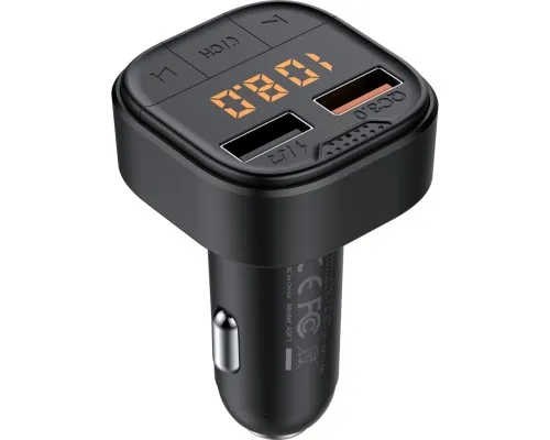 FM модулятор Armorstandart ASF1 18W QC3.0 2xUSB black (ARM82826)
