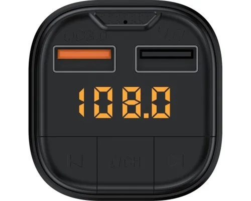 FM модулятор Armorstandart ASF1 18W QC3.0 2xUSB black (ARM82826)