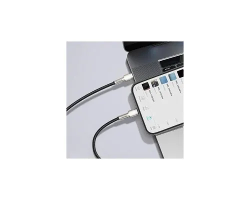 Дата кабель USB-C to Lightning 0.25m 20W Cafule Series Meta black Baseus (CATLJK-01)
