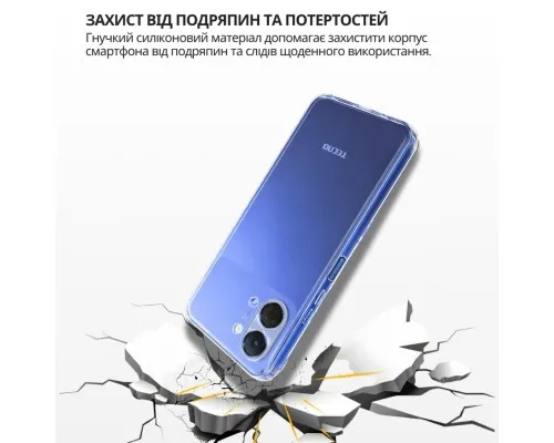 Чохол до мобільного телефона BeCover Silicone Tecno Spark Go 3 (KN3) Transparent (715692)
