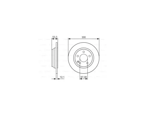 Гальмівний диск Bosch 0 986 479 D12