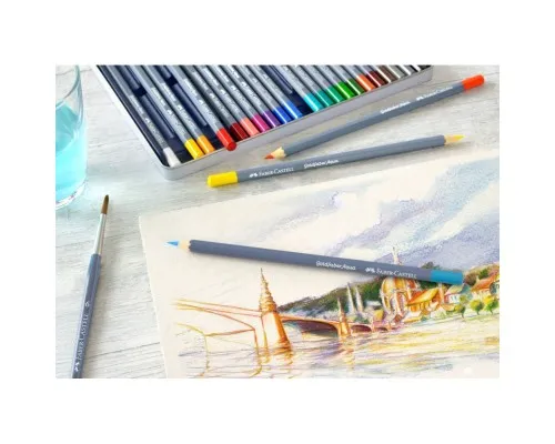 Олівці кольорові Faber-Castell Goldfaber Aqua акварельні, в металевій коробці, 36 кольорів 114636 (27983)