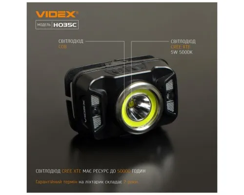 Ліхтар Videx 410Lm 5000K (VLF-H035C)