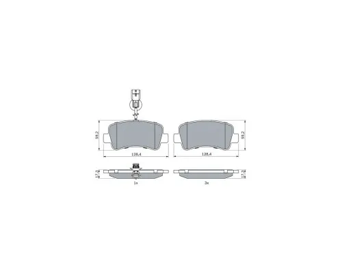 Гальмівні колодки Bosch 0 986 494 500