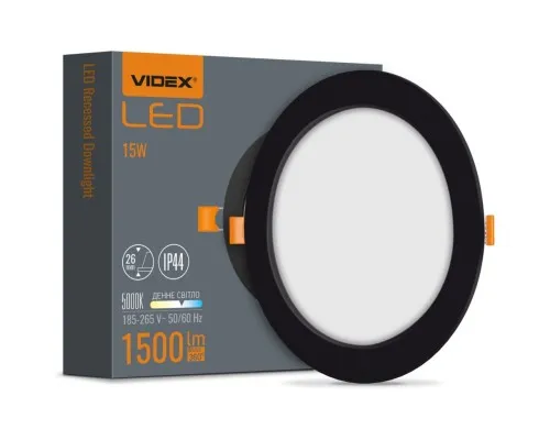 Світильник Videx 15W 5000K Black (VL-DLBR-155B)