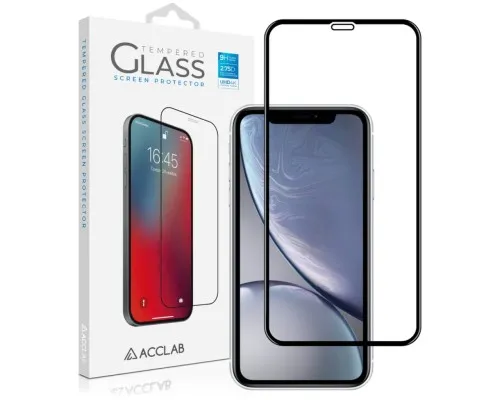 Скло захисне ACCLAB Full Glue ESD Apple Iphone XR/11 Black (1283126532146)