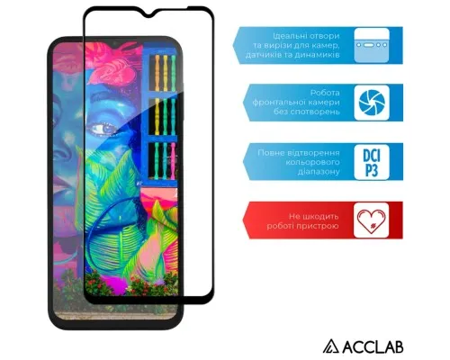 Скло захисне ACCLAB Full Glue Samsung M13 Black (1283126544927)