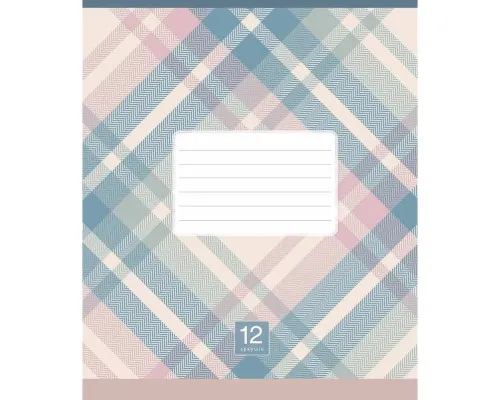 Зошит Школярик Plaid pattern 12 аркушів лінія (012-3345L)