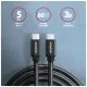 Дата кабель USB-C to USB-C 2.0m v3.2 Gen 1 PD 60W 3A black AXAGON (BUCM3-CM20AB)