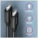 Дата кабель USB-C to USB-C 2.0m v3.2 Gen 1 PD 60W 3A black AXAGON (BUCM3-CM20AB)