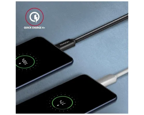 Дата кабель USB-C to USB-C 2.0m v3.2 Gen 1 PD 60W 3A black AXAGON (BUCM3-CM20AB)