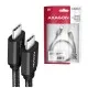 Дата кабель USB-C to USB-C 2.0m v3.2 Gen 1 PD 60W 3A black AXAGON (BUCM3-CM20AB)