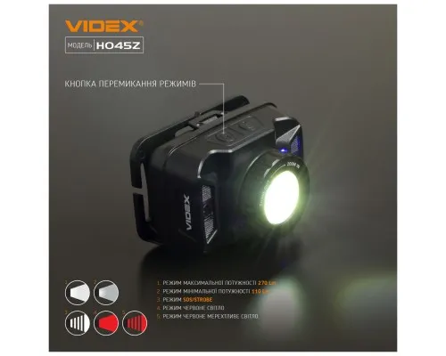 Ліхтар Videx 270Lm 5000K (VLF-H045Z)