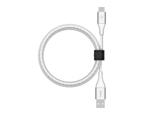 Дата кабель USB 2.0 AM to Type-C 1.0m BRAIDED white Belkin (CAB002BT1MWH)