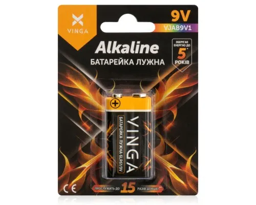 Батарейка 9V 6LR61 Alkaline Vinga (VJAB9V1)