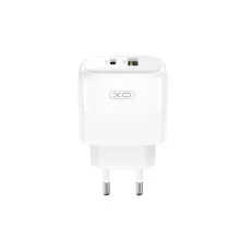 Зарядний пристрій XO 1xUSB QC3.0 + 1xUSB-C PD20W (XO-QC37)