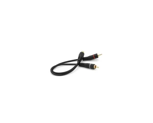 Кабель мультимедійний 1xRCA F to 2xRCA M 0.2m black Voltronic (YT-RCA(F)/2хRCA(M)-0,2CuB)