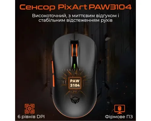 Мишка Meetion GW24 Bluetooth/Wireless/USB Black (MT-GW24-A)