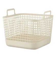 Кошик для зберігання Ardesto 39x37x34.5 см Бежевий 34 л (ARHC2534BG)