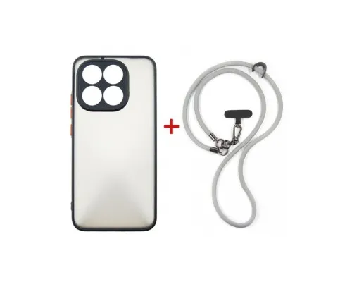 Чохол до мобільного телефона Dengos Case + Cross-body Strap Xiaomi 15T Black+Grey (DG-KM-CCRB-55)