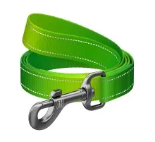 Повідець для собак WAUDOG Nylon Mono світловідбивний M 20 мм, 300 см, салатовий (46445)