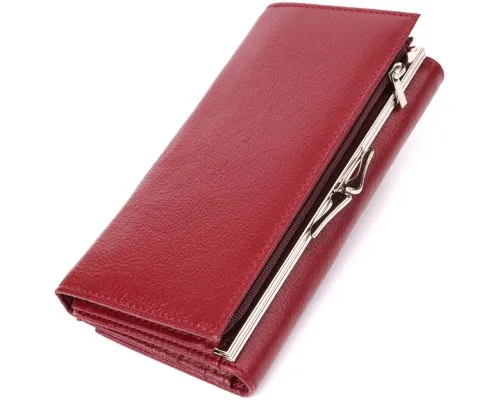 Гаманець ST Leather З натуральної шкіри Бордовий (23113)