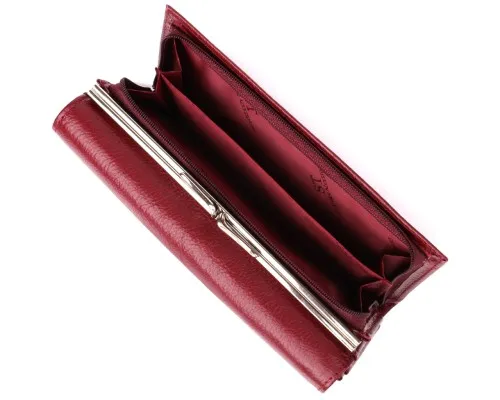 Гаманець ST Leather З натуральної шкіри Бордовий (23113)