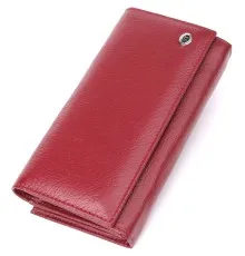 Гаманець ST Leather З натуральної шкіри Бордовий (23113)