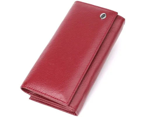 Гаманець ST Leather З натуральної шкіри Бордовий (23113)