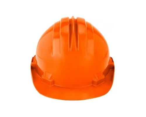 Каска захисна Neo Tools пластик поліпропілен HDPE, пряжка для регулювання, помаранчева (97-205)