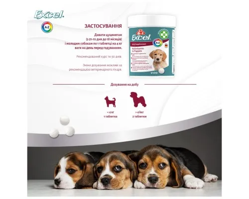 Вітаміни для собак 8in1 Excel Multi Vitamin Puppy мультивітамін 100 шт (4048422183846)