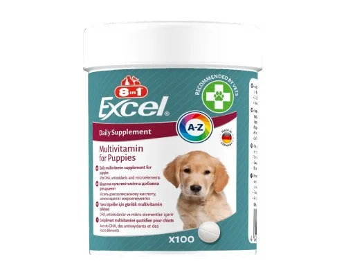 Вітаміни для собак 8in1 Excel Multi Vitamin Puppy мультивітамін 100 шт (4048422183846)