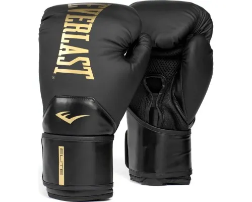 Боксерські рукавички Everlast Elite 2 Boxing Glove P00003272 чорний, золотий 14 унцій (009283623722)