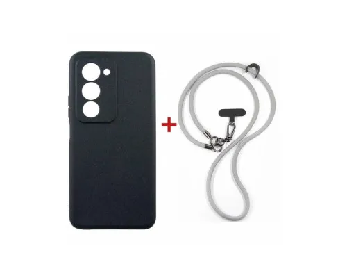 Чохол до мобільного телефона Dengos Case + Cross-body Strap Xiaomi Redmi 15 Black+Grey (DG-KM-CCRB-43)
