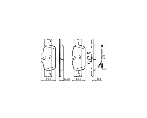 Гальмівні колодки Bosch 0 986 494 527