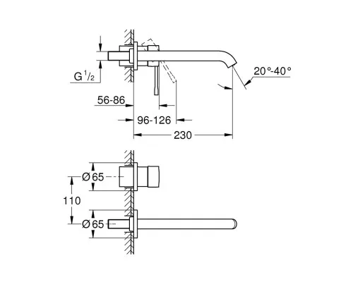 Змішувач Grohe L-Size Essence (19967001/29193001)